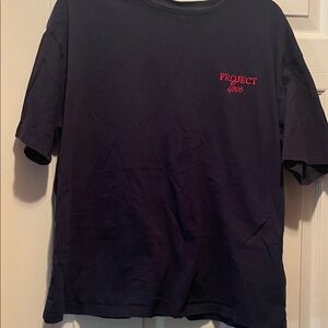 Universal Thread Dark Blue Tee with Project Love logo, Men’s or women’s lrg